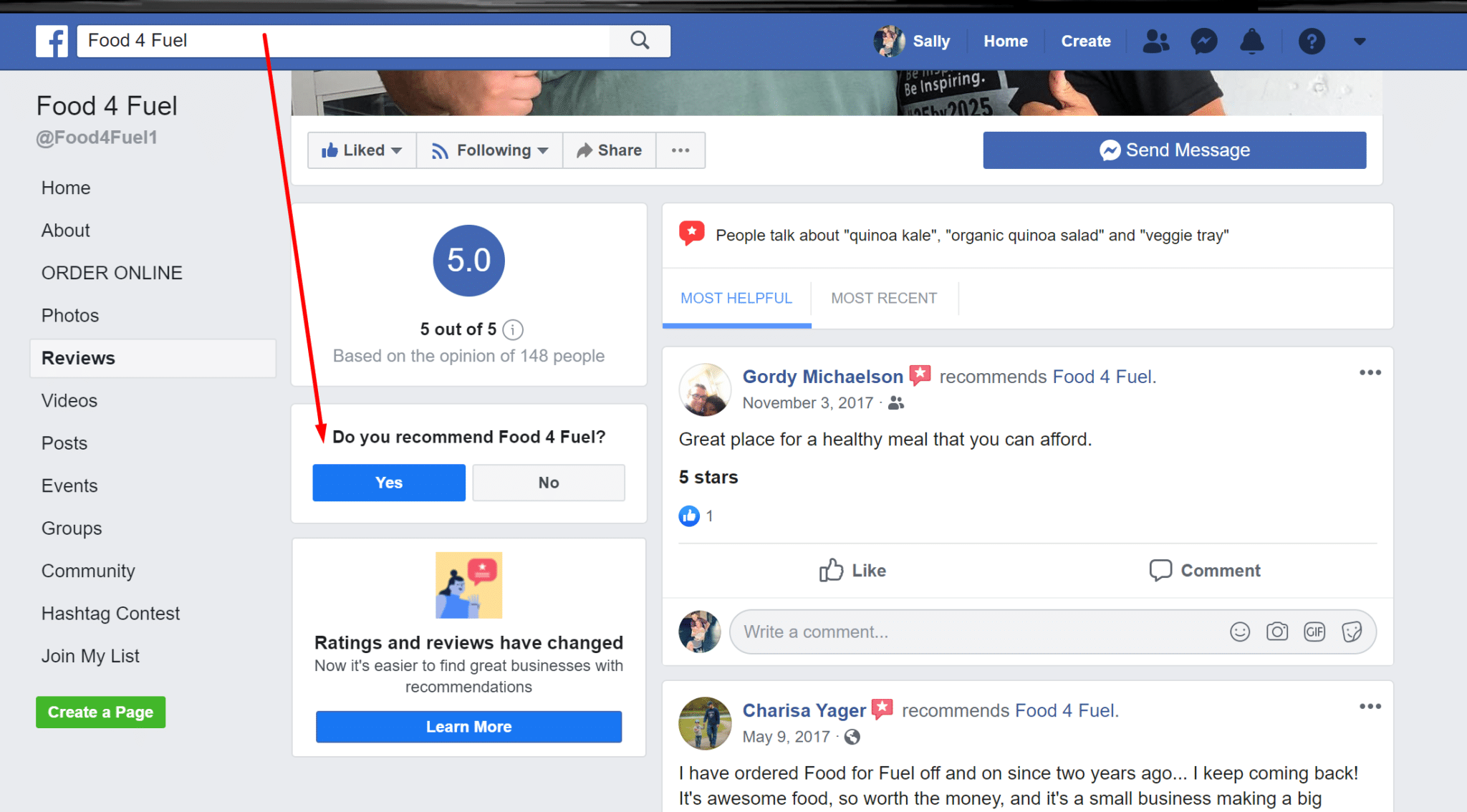 how to get facebook review link 2022